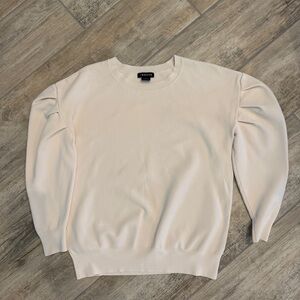 TROUVÉ Tunic Cream Sweater Ballon Sleeve Blouse size small